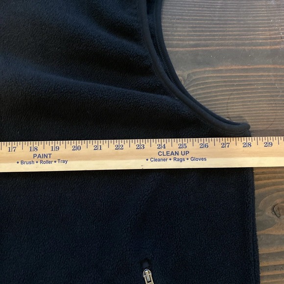 Lands' End Vest Unisex XXL Black Fleece Full Zip Pockets USA Outdoors Hiking - Picture 9 of 9